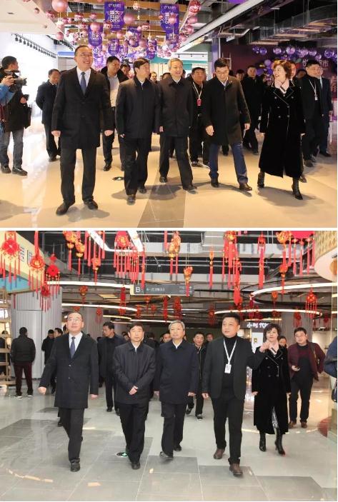 河南省人大常委会副主任、信阳市委书记乔新江,副书记、市长尚朝 阳一行 实地调研督导信合·阳光城悦合超市开业筹备工作